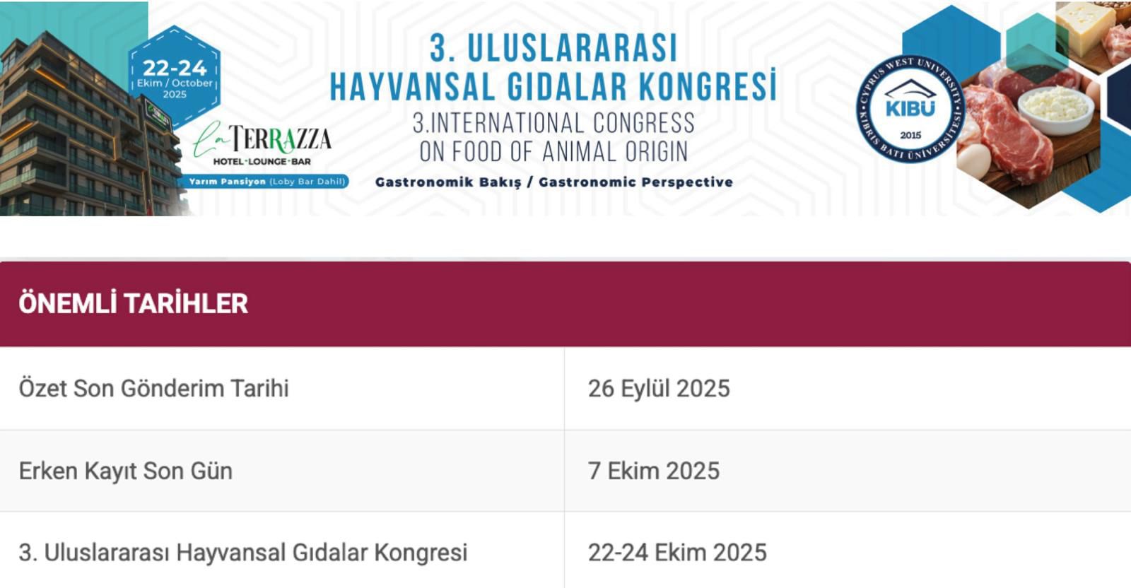 3. Uluslararası Hayvansal Gıdalar Kongresi